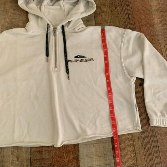 Quicksilver womens cropped quarter zip pull over hoodie - XS - Picture 3 of 10